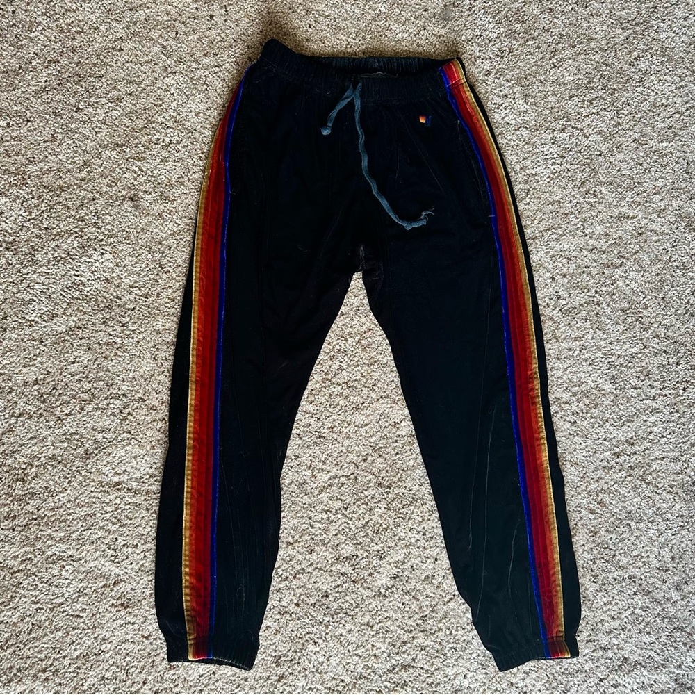 Aviator Nation Black Velvet Sweatpants